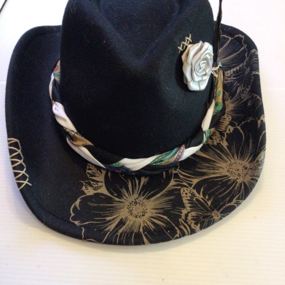 Custom upcycled boho hat main image 3